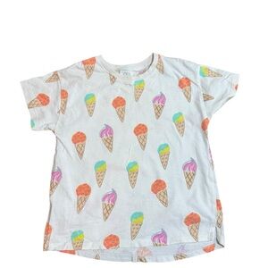 Zara| Kids Ice Cream Print Short Sleeve Tee Shirt-Size 4-5 years